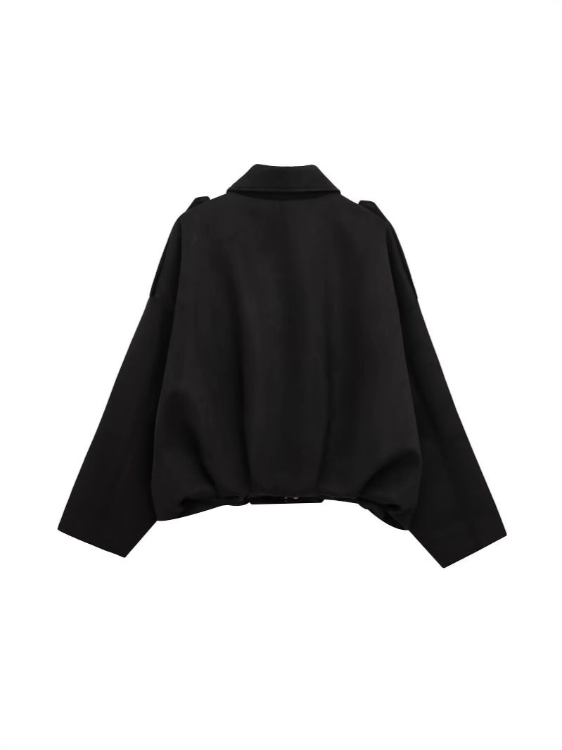 Damen Oversized Wildleder Utility Jacke WW