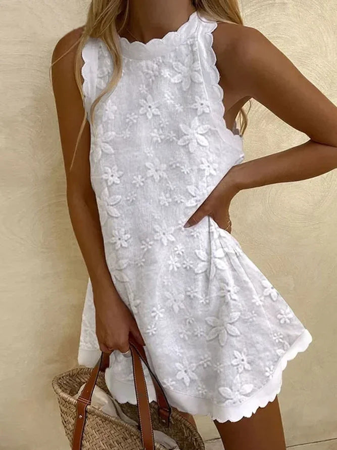 Damen Bunt gesticktes Sommerkleid WW