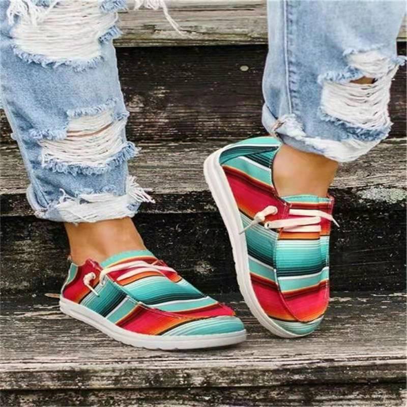 Damen bequeme Slip-On Sneakers mit atmungsaktivem Obermaterial und flexibler Sohle WW
