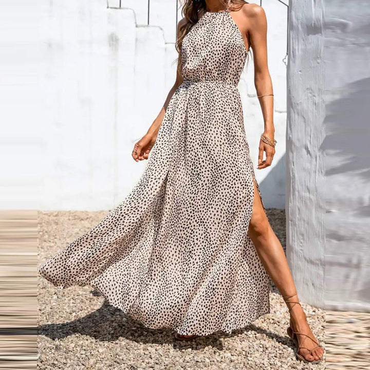 Damen Maxikleid mit raffiniertem Wickeldesign und hohem Schlitz W&W Mode
