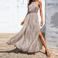 Damen Maxikleid mit raffiniertem Wickeldesign und hohem Schlitz WW