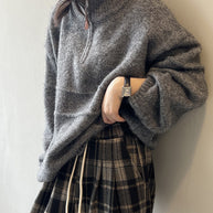 WW Soft Touch Halzip-Pullover mit Stehkragen