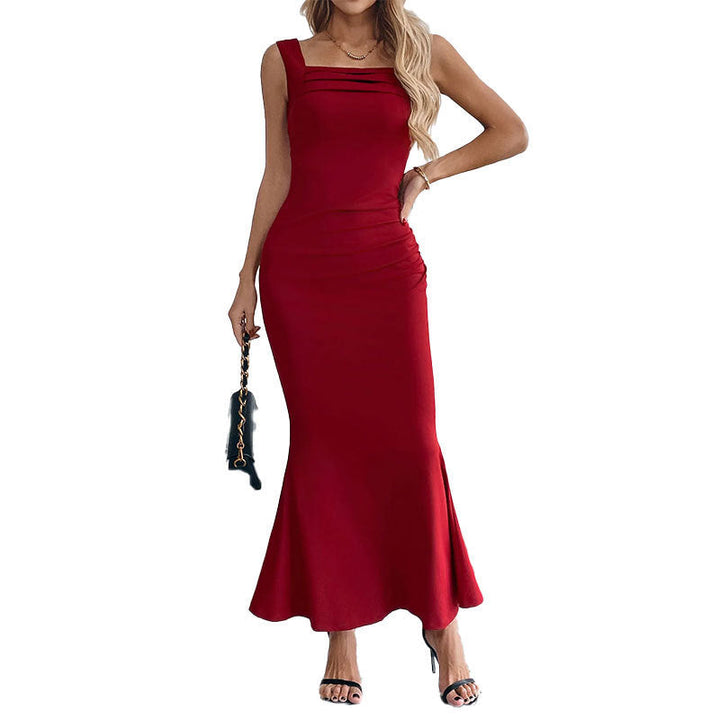 Damen Maxikleid mit figurbetontem Schnitt und elegantem U-Ausschnitt W&W Mode