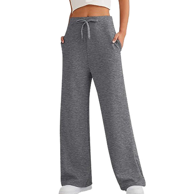 Damen Bequeme Freizeithosen mit weitem Bein WW