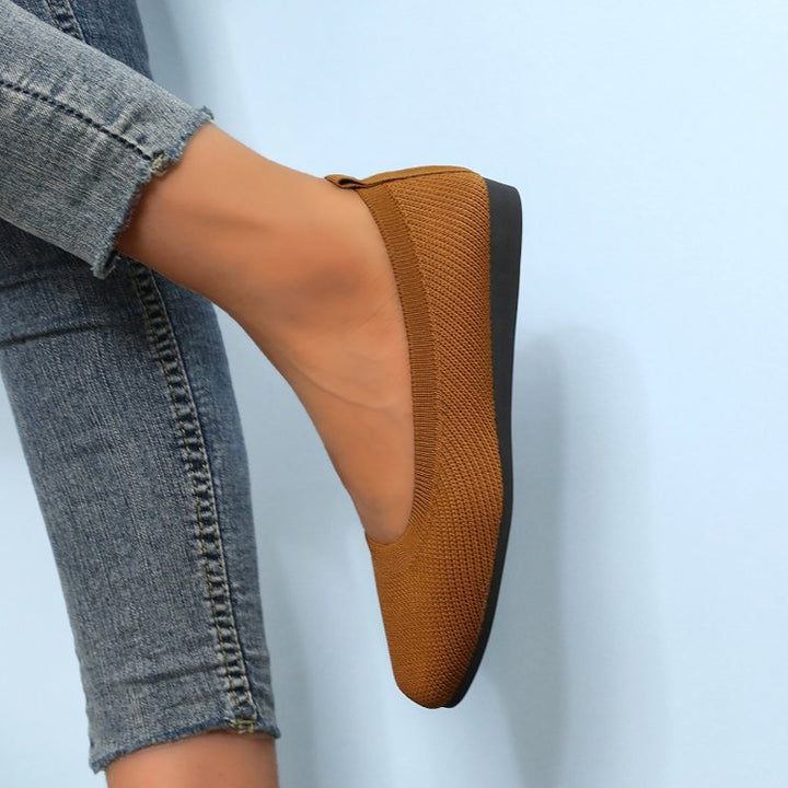 Damen bequeme Slip-On Ballerinas W&W Mode