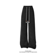 Damen weite Haremshose mit elastischem Bund und trendy Zickzackmuster WW