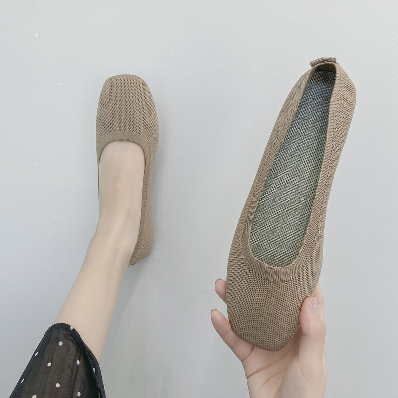 Damen atmungsaktive Ballerinas aus flexiblem Stoff WW