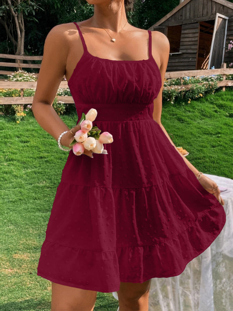 Damen Sommerliches Kleid mit Volantdesign WW