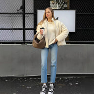 Damen Strick-Steppjacke WW