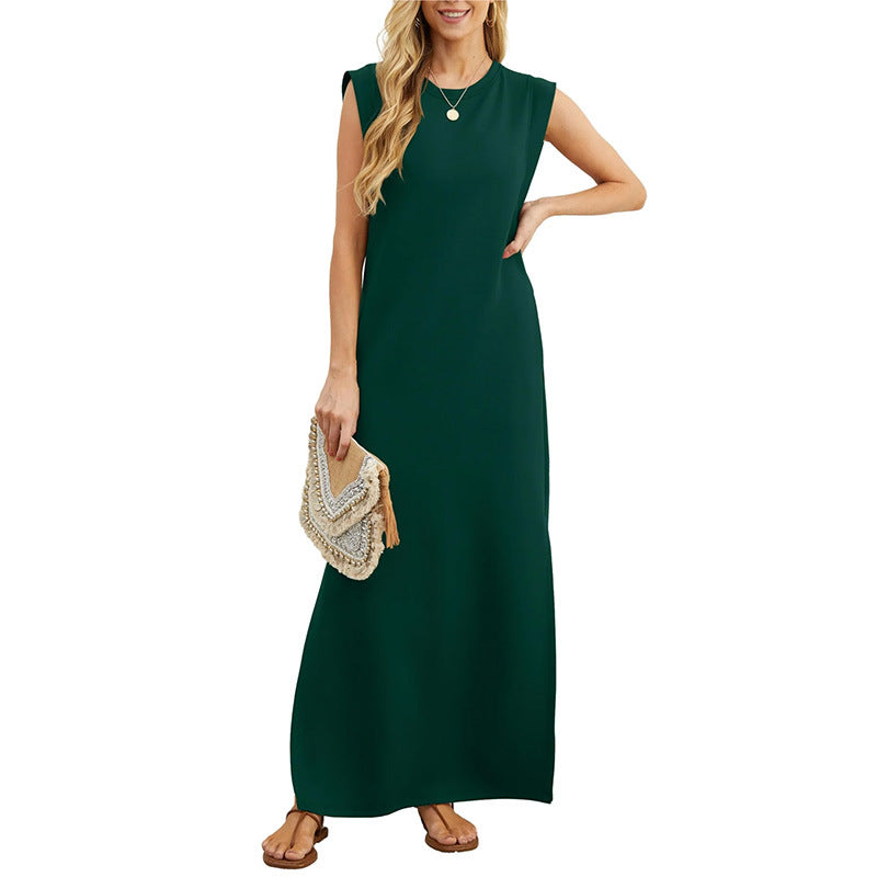 Damen Maxikleid mit lässigem Schnitt und minimalistischen Details W&W Mode