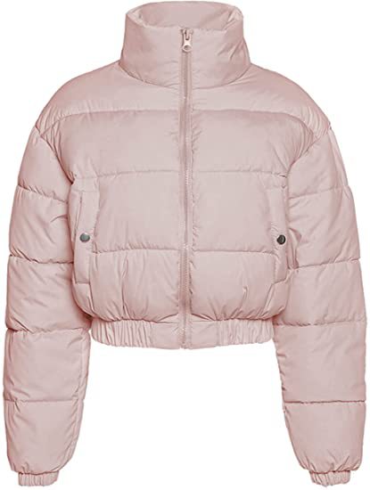 Damen Steppjacke mit hohem Kragen und kürzerem Schnitt WW