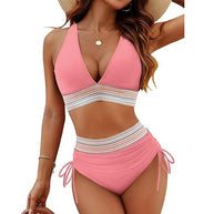 Damen Bikinis mit hoch tailliertem Schnitt und modischen Details WW