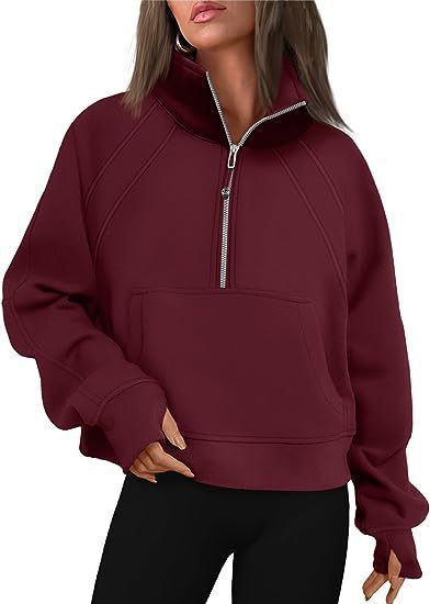 Damen Sportlicher Hoodie mit hohem Kragen WW