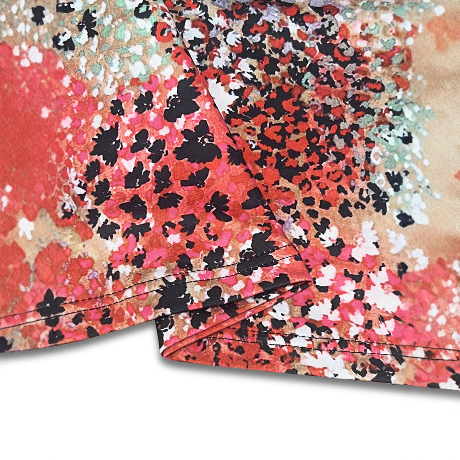 Damen V-Ausschnitt Midi-Kleid im lässigen Animal-Print Stil WW