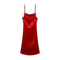 Damen Satin Slip Kleid WW