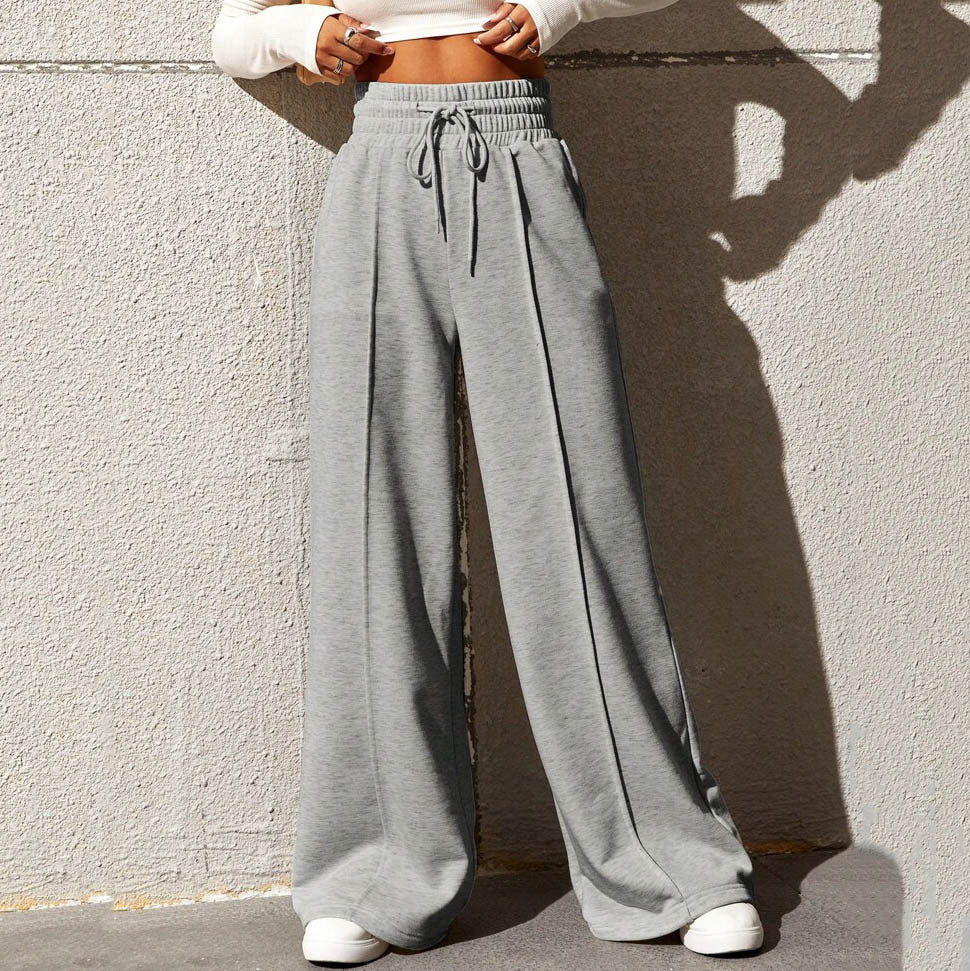 Damen Bequeme und elegante Lounge-Hose mit hohem Bund und praktischen Taschen WW