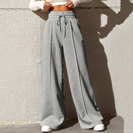 Damen Bequeme und elegante Lounge-Hose mit hohem Bund und praktischen Taschen WW