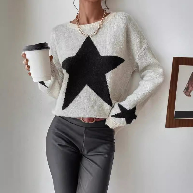 Damen Pullover mit Sternenmotiv WW