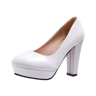 Damen Plateau-Pumps mit elegantem Hochglanz und bequemem Fußbett W&W