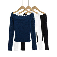 Damen Spitzenoberteil mit schickem Off-Shoulder-Ausschnitt WW