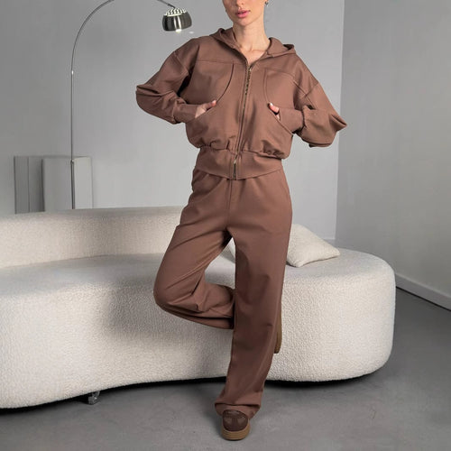 Damen Sportliche Sweatjacke mit praktischen Taschen und gemütlichem Schnitt WW