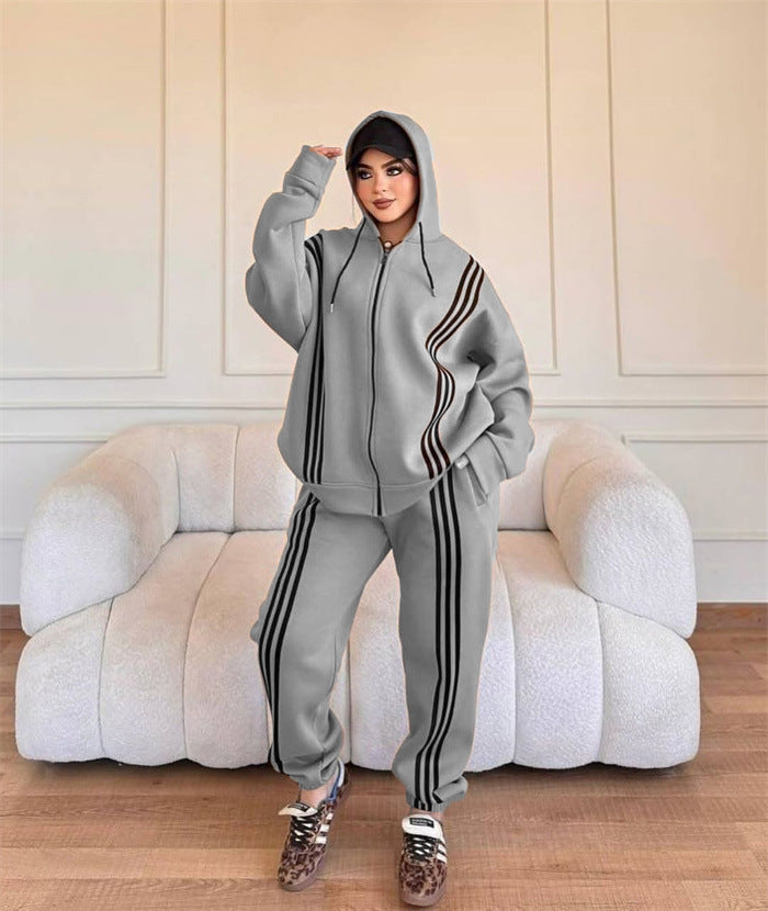 Damen Sportlicher Jumpsuit mit hohem Kragen und seitlichem Reißverschluss WW