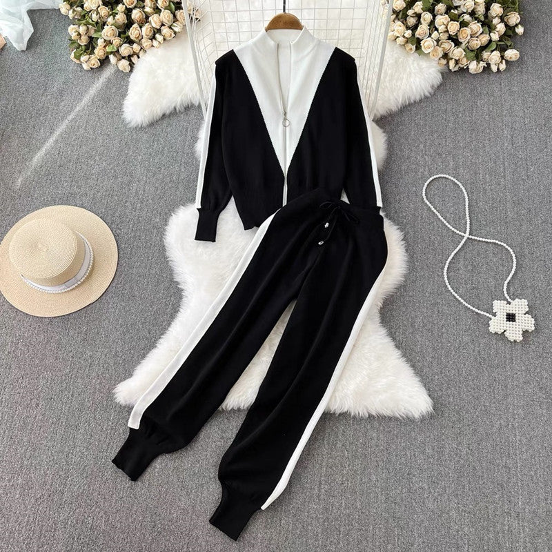 Damen sportliches High-Quality Lounge-Set mit Reißverschluss WW