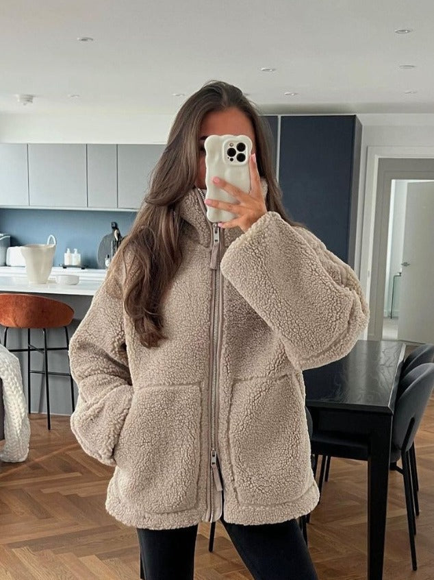Femme Cozy Sherpa Zip-Up Jacke WW