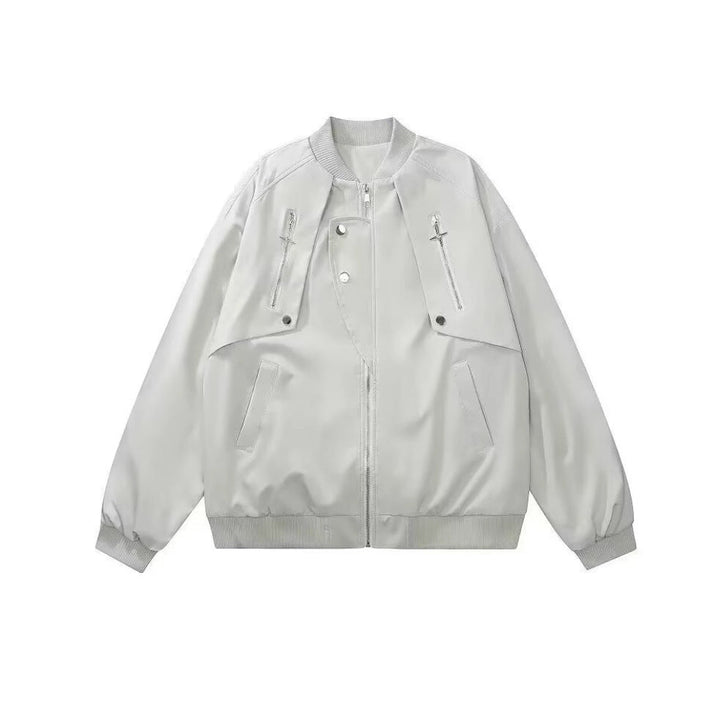Damen modische Bomberjacke mit funktionalen Reißverschlusstaschen und lockerer Passform W&W Mode