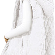 Damen gesteppte Hoodie-Weste mit praktischen Taschen WW