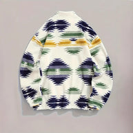 – Gewebte Jacke mit bedrucktem Kragen