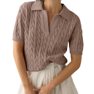 WW | Polo-Kragen Twist Strickpullover