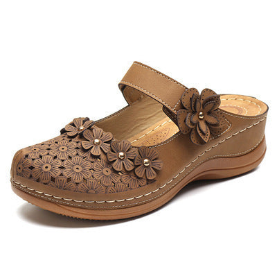 Damen Blütenverzierte Clogs mit ergonomischem Fußbett WW