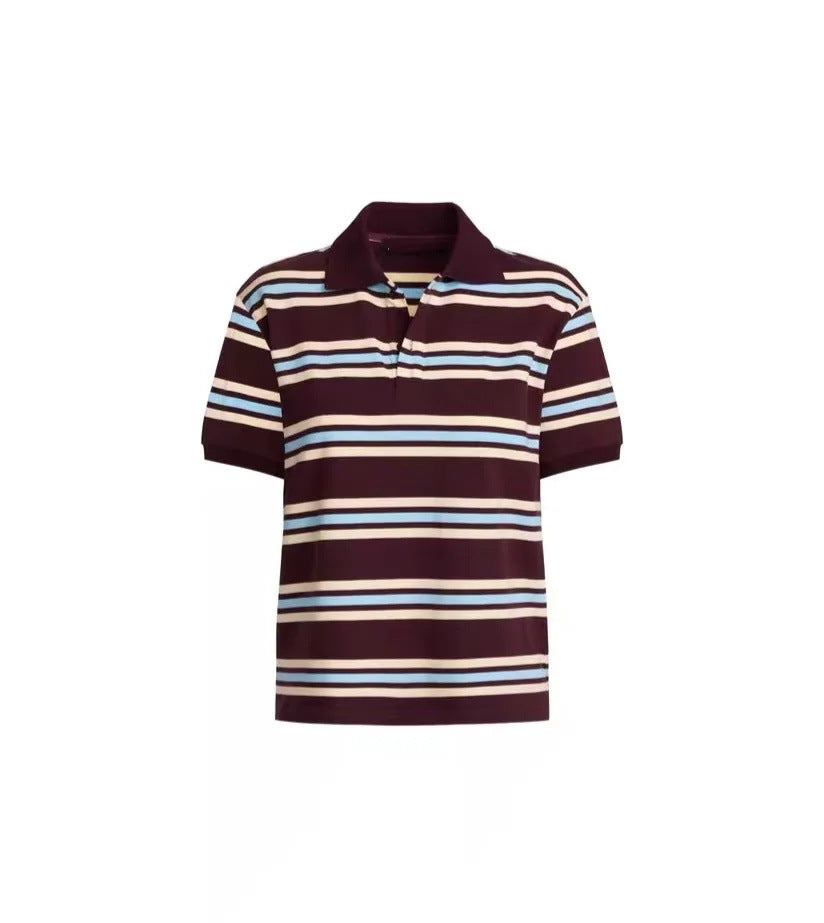 Herren Poloshirt mit modernem Streifenmuster und lässigem Schnitt WW