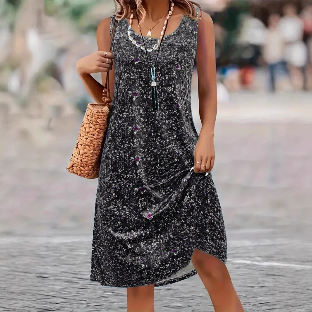 Damen Sommerliches Blütenmuster Kleid WW