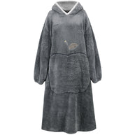 Damen Kuscheliger Hoodie-Decke mit großen Taschen und kontrastierendem Innenfutter WW