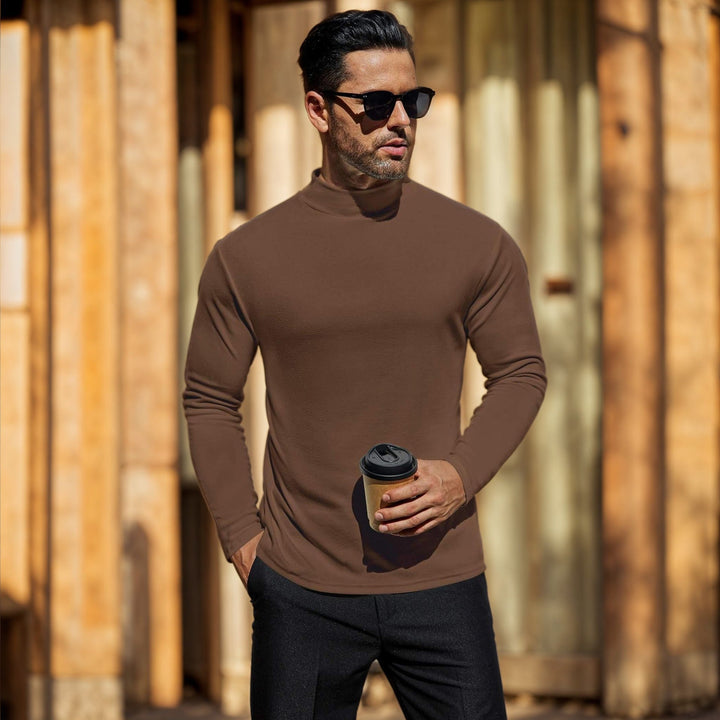 Herren Stehkragen Pullover aus weichem Baumwollmix W&W Mode