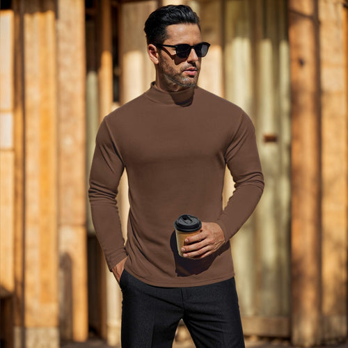 Herren Stehkragen Pullover aus weichem Baumwollmix WW