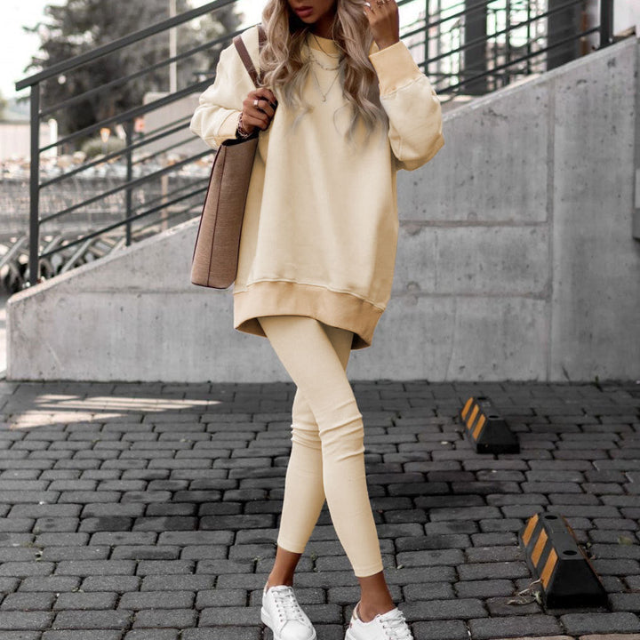 Damen Oversized Sweatshirt mit gestepptem Design und Komfort Fit W&W Mode