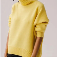 Damen Modischer Rollkragenpullover aus weichem Material WW