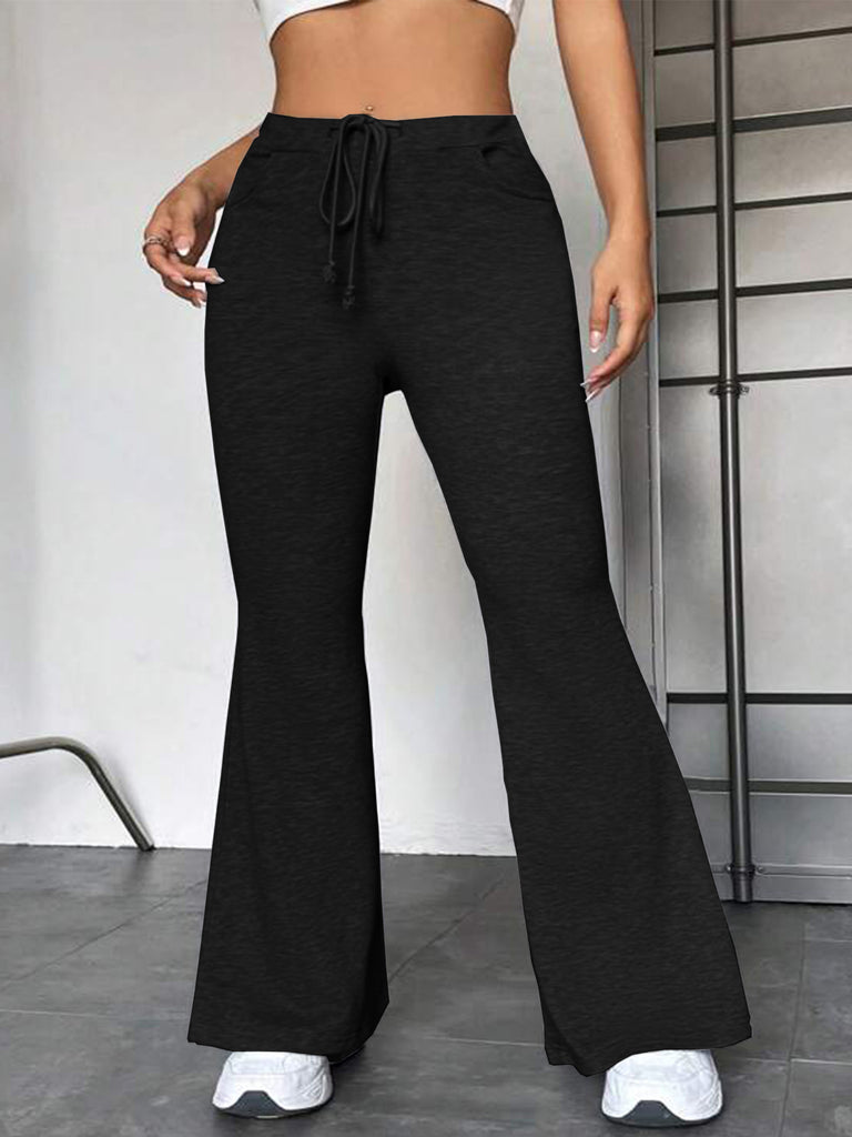 Damen Weit geschnittene Jogginghose mit elastischem Bund und seitlichen Taschen WW