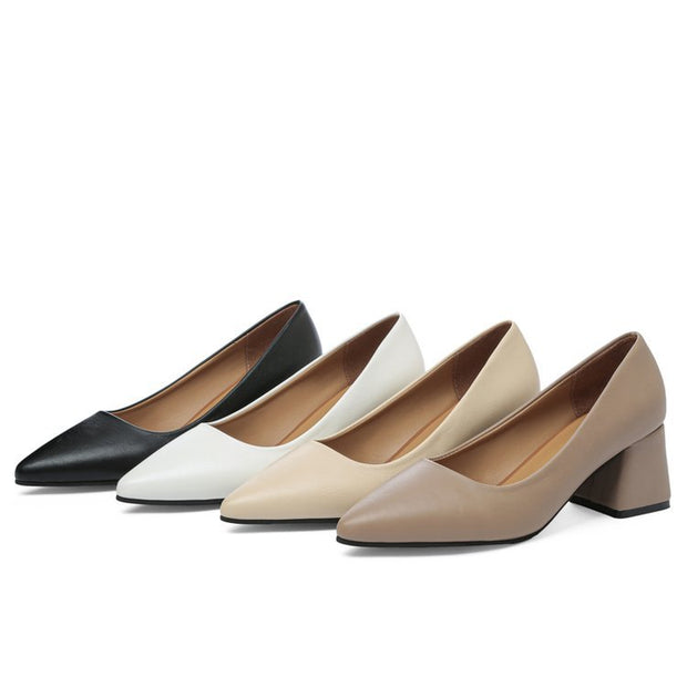 Damen elegante Blockabsatz-Pumps W&W