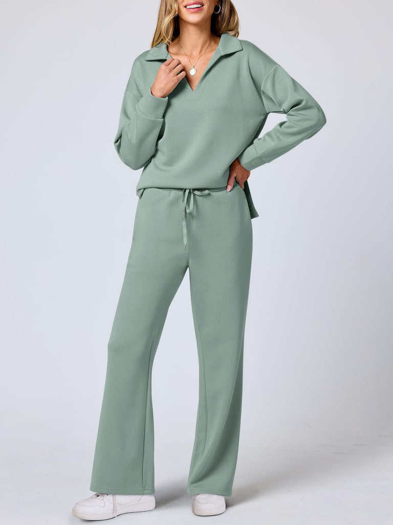 Damen Lässiges Ensemble aus Pullover und Jogginghose WW