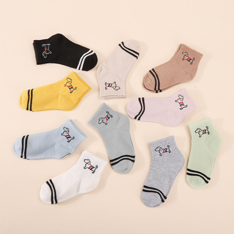 Damen Socken mit niedlichem Hunde-Motiv WW