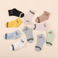 Damen Socken mit niedlichem Hunde-Motiv WW