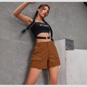 Damen Cargo-Shorts mit praktischen Seitentaschen und bequemer Passform WW