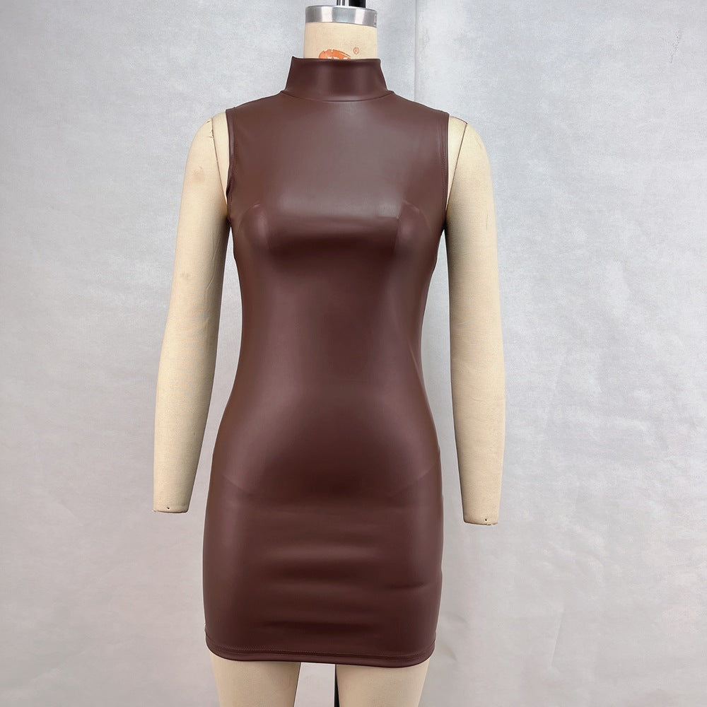 WW | Slim Fit PU Leder Minirock