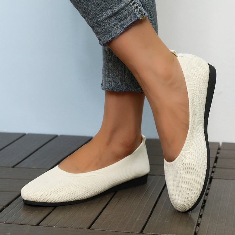 Damen bequeme Slip-On Ballerinas W&W