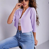 Damen cropped Blazer mit eleganter Silhouette und lockerer Passform WW