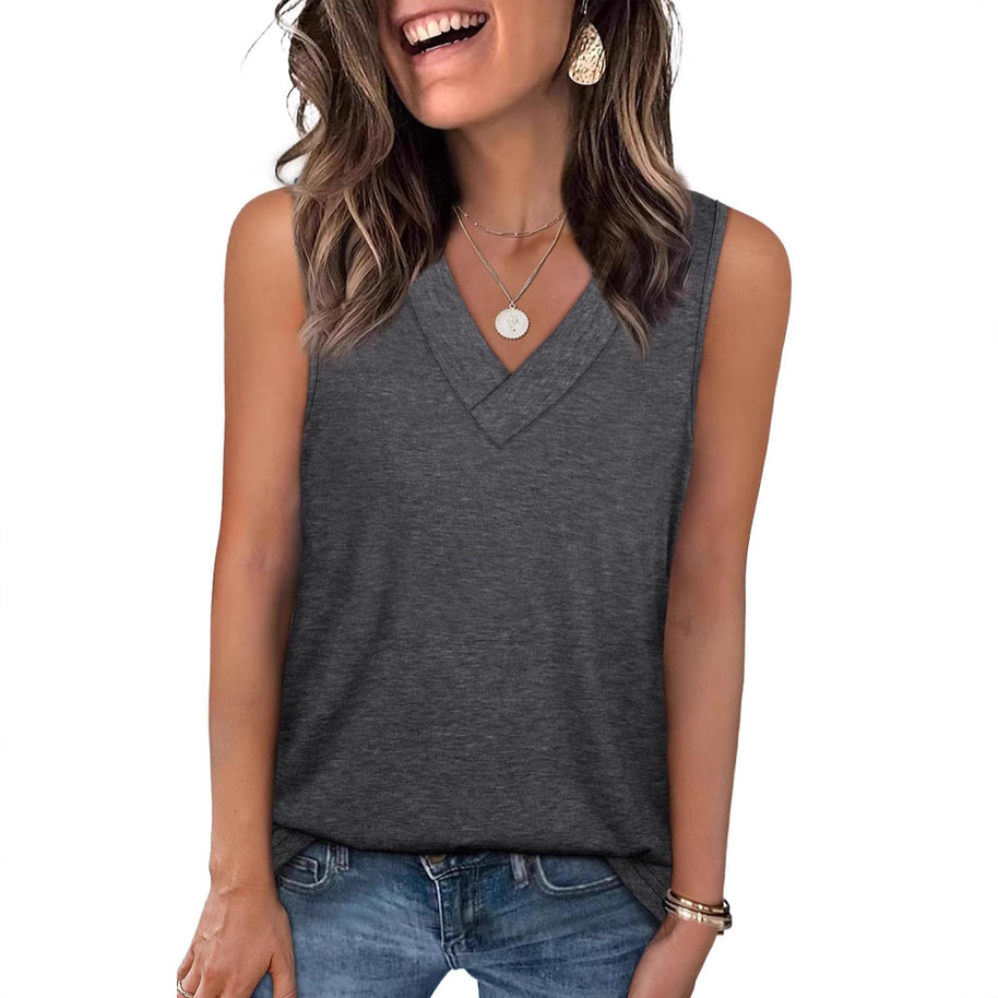 Damen Relaxed Fit V-Ausschnitt Tanktop WW